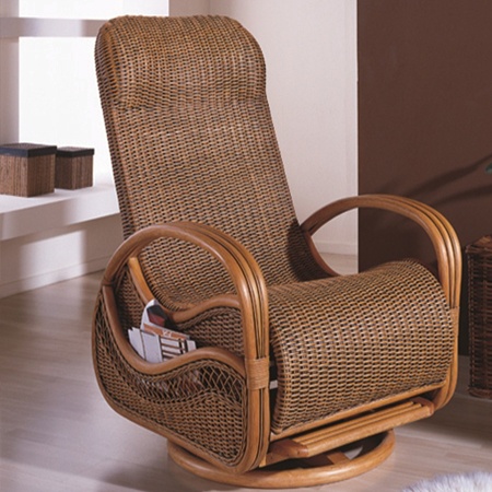 Arm chair in teak wood and synthetic rattan furniture: Style Baliartfurniture