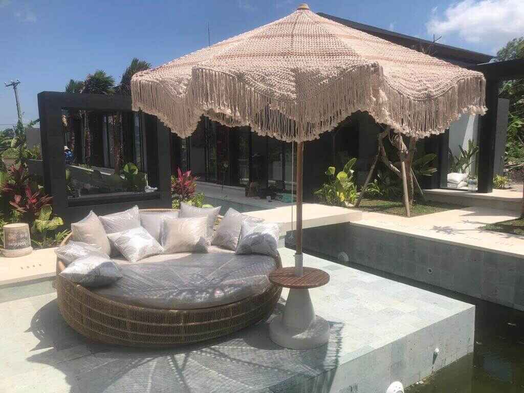 Villa Ubud outdoor relax area set full furnished by baliartfurniture manufacturer Indonesia