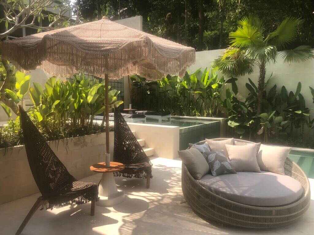 Villa Ubud outdoor special design set full furnished by baliartfurniture manufacturer Indonesia