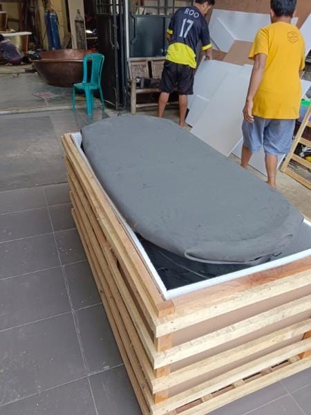 bathtub copper packing for Taiwan project hotel by Baliartfurniture indonesian manufacturer