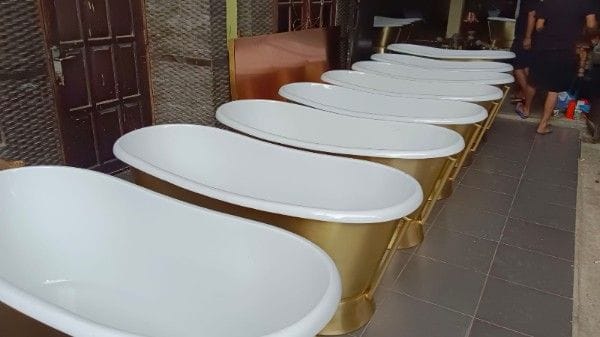 bathtub copper for Taiwan project hotel by Baliartfurniture indonesian manufacturer