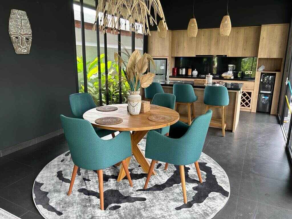 Villa Ubud kitchen set full furnished by baliartfurniture manufacturer Indonesia