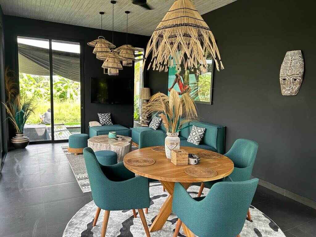 Villa Ubud Living area full furnished by baliartfurniture manufacturer Indonesia