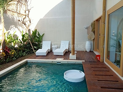 Bali Villa Meridian pool area by Baliartfurniture indonesian wholesaler manufacturer