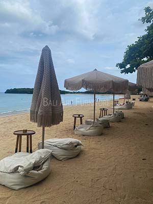 Beach Umbrella Sun Lounger Bag Ikan Restaurant Westin Resort Baliartfurniture Indonesia Manufacturer Wholesaler