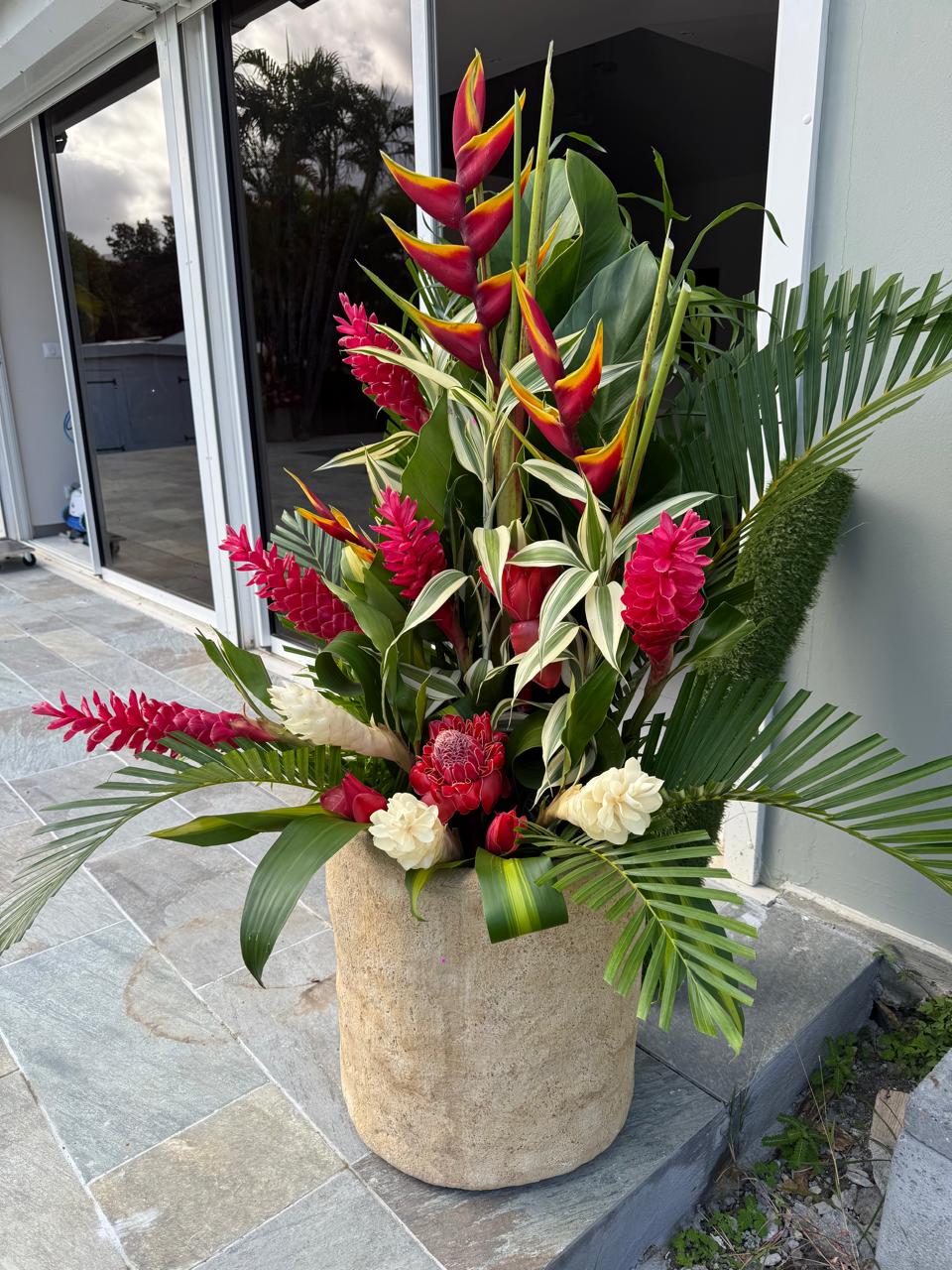 Flower Pot Natural Stone of Martinique Villa by Bali Home Decoration Indonesian Manufacturer Wholesaler